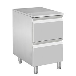Meuble &agrave; p&acirc;tons, 2 tiroirs neutres (8x bacs 600x400) - Diamond - CATP/P9