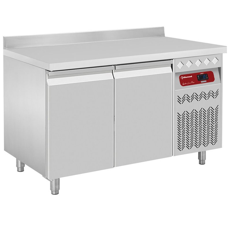 Table frigorifique "murale" ventil&eacute;e, 2 portes GN 1/1, 260 Lit. - Diamond - DT131/P9A