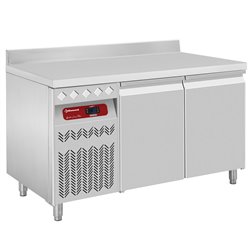 Table frigorifique "murale" ventil&eacute;e, 2 portes GN 1/1, 260 Lit. groupe &agrave; gauche - Diamond - DT131/P9AGX