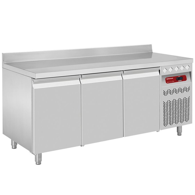 Table frigorifique "murale" ventil&eacute;e, 3 portes GN 1/1, 405 litres - Diamond - DT178/P9A
