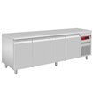 Table frigorifique ventil&eacute;e, 4 portes GN 1/1, 550 Lit. - Diamond - DT224/P9