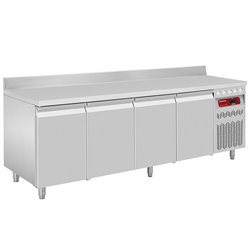 Table frigorifique "murale" ventil&eacute;e, 4 portes GN 1/1, 550 litres - Diamond - DT224/P9A