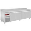 Table frigorifique "murale", ventil&eacute;e, 4 portes GN 1/1, 550 Lit. groupe &agrave; gauche - Diamond - DT224/P9AGX