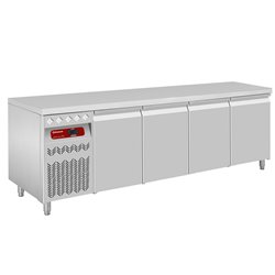 Table frigorifique ventil&eacute;e, 4 portes GN 1/1, 550 Lit. groupe a gauche - Diamond - DT224/P9GX