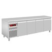 Table frigorifique ventil&eacute;e, 4 portes GN 1/1, 550 Lit. groupe a gauche - Diamond - DT224/P9GX