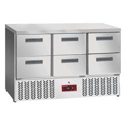 Table frigorifique , 6x 1/2 tiroirs GN 1/1 - Diamond - SA36/C6