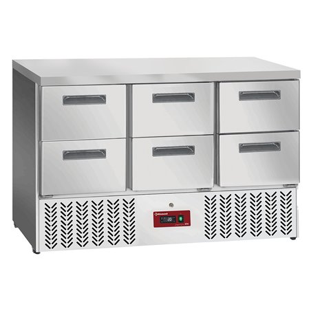 Table frigorifique , 6x 1/2 tiroirs GN 1/1 - Diamond - SA36/C6