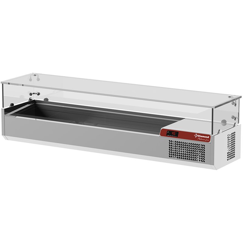 Saladette avec vitre 1600 mm - Diamond - SY160/PL2