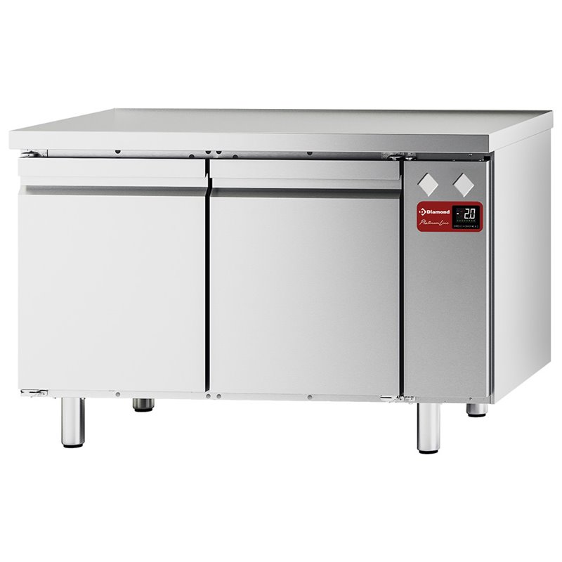 Tables frigorifiques, ventil&eacute;es, 2 portes GN 1/1, (sans groupe) - Diamond - TFC2/SG-7
