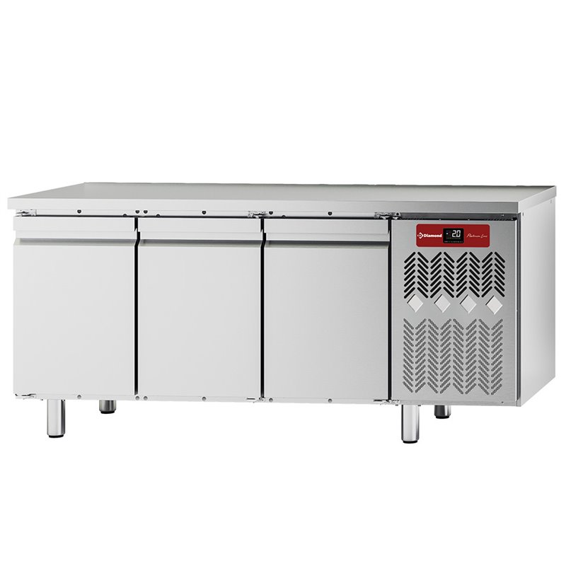 Table frigorifique, ventil&eacute;e, 3 portes GN 1/1 - Diamond - TFC3/AG-3