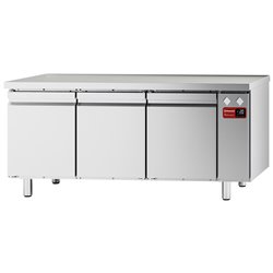 Table frigorifique, ventil&eacute;e, 3 portes GN 1/1, (sans groupe) - Diamond - TFC3/SG-9
