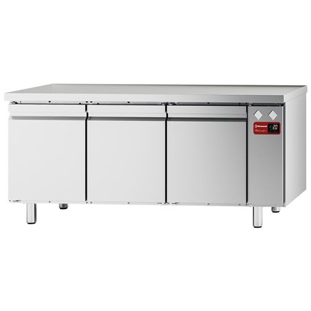 Table frigorifique, ventil&eacute;e, 3 portes GN 1/1, (sans groupe) - Diamond - TFC3/SG-9