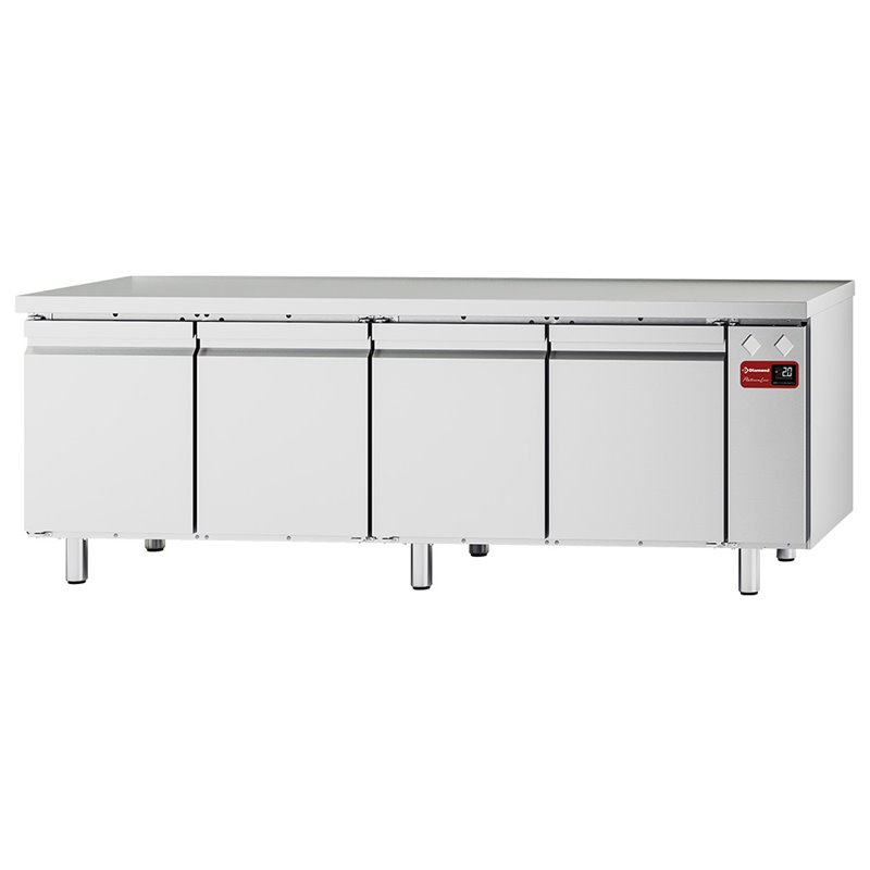 Table frigorifique, ventil&eacute;e, 4 portes GN 1/1, (sans groupe) - Diamond - TFC4/SG-11