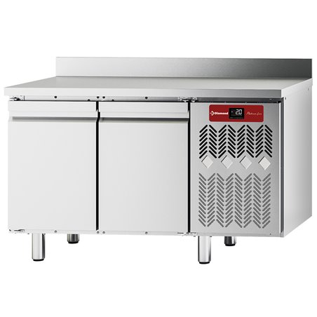 Table frigorifique "murale", ventil&eacute;e, 2 portes GN 1/1, 260 litres - Diamond - TFM2/AG-2