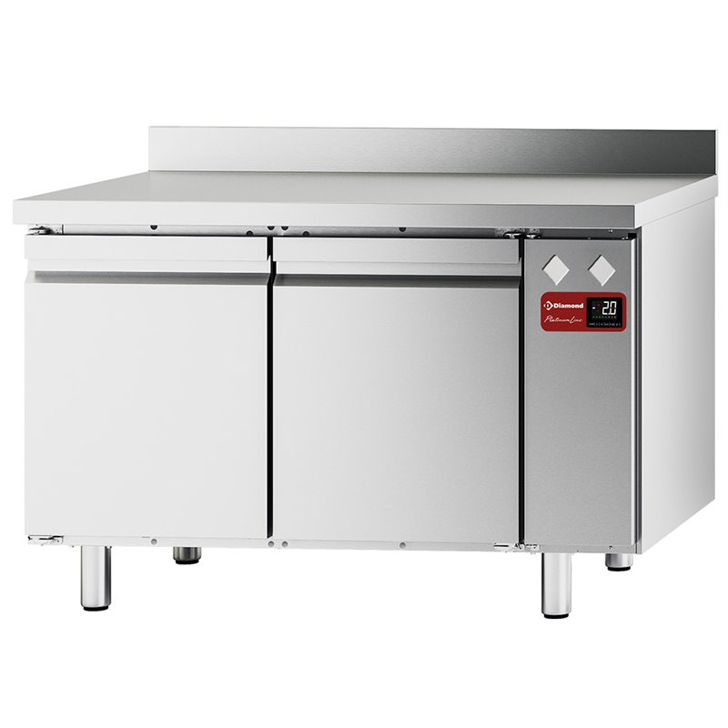 Table frigorifique "murale", ventil&eacute;e, 2 portes GN 1/1, 260 litres (sans groupe) - Diamond - TFM2/SG-8