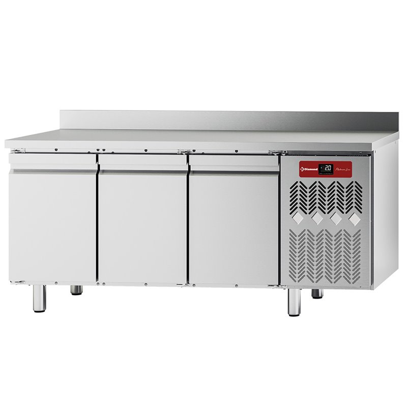 Table frigorifique "murale", ventil&eacute;e, 3 portes GN 1/1, 405 litres - Diamond - TFM3/AG-4