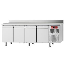 Table frigorifique "murale", ventil&eacute;e, 4 portes GN 1/1, 550 litres - Diamond - TFM4/AG-6