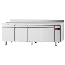 Table frigorifique "murale", ventil&eacute;e, 4 portes GN 1/1, 550 litres (sans groupe) - Diamond - TFM4/SG-12
