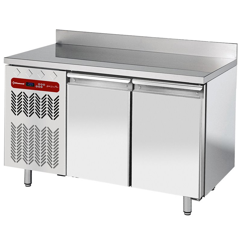 Table frigorifique "murale", ventil&eacute;e, 2 portes GN 1/1, 260 Lit. groupe &agrave; GX - Diamond - TG2N/HAGX-R2