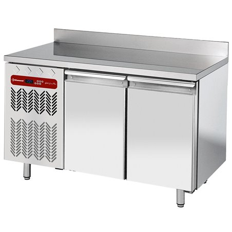 Table frigorifique "murale", ventil&eacute;e, 2 portes GN 1/1, 260 Lit. groupe &agrave; GX - Diamond - TG2N/HAGX-R2