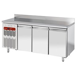 Table frigorifique "murale", ventil&eacute;e, 3 portes GN 1/1, 405 Lit. groupe &agrave; GX - Diamond - TG3N/HAGX-R2