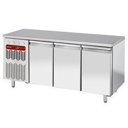 Table frigorifique , ventil&eacute;e, 3 portes GN 1/1, groupe &agrave; gauche - Diamond - TG3N/HGX-R2