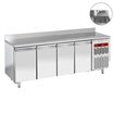 Table frigorifique "murale", ventil&eacute;e, 4 portes GN 1/1, avec &eacute;vier - Diamond - TG4N/HA-R2EV