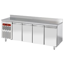 Table frigorifique "murale", ventil&eacute;e, 4 portes GN 1/1, 550 Lit. groupe &agrave; GX - Diamond - TG4N/HAGX-R2