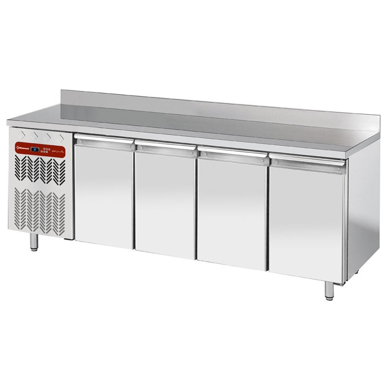 Table frigorifique "murale", ventil&eacute;e, 4 portes GN 1/1, 550 Lit. groupe &agrave; GX - Diamond - TG4N/HAGX-R2