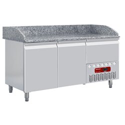 Table frigo 2 portes 600x400, 1 tiroir neutre (4x bacs 600x400) - Diamond - TP23/P9
