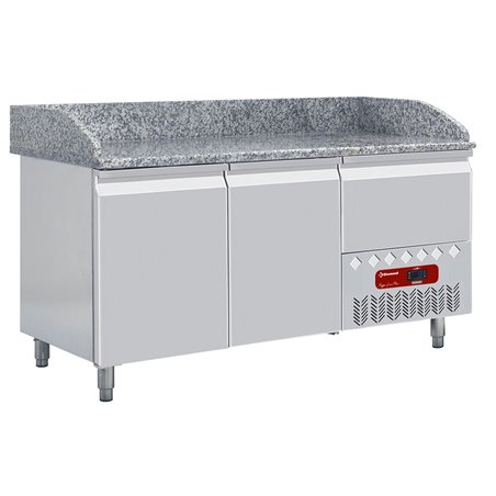 Table frigo 2 portes 600x400, 1 tiroir neutre (4x bacs 600x400) - Diamond - TP23/P9