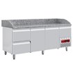 Table frigo 2 portes 600x400, 2  tiroirs neutres (8x bacs 600x400) + tiroir ustensiles - Diamond - TP261/P9