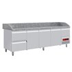 Table frigo 3 portes 600x400, 2 tiroirs neutres (8x bacs 600x400) + tiroir ustensiles - Diamond - TP361/P9