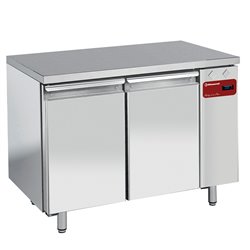 Table de cong&eacute;lation, ventil&eacute;e, 2 portes EN 600x400, (Sans groupe) - Diamond - TPS2B/H