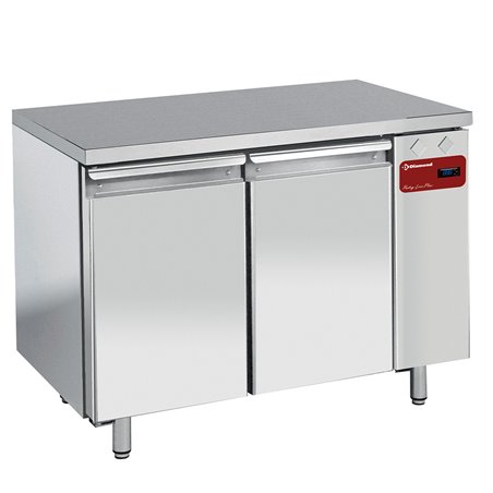 Table de cong&eacute;lation, ventil&eacute;e, 2 portes EN 600x400, (Sans groupe) - Diamond - TPS2B/H