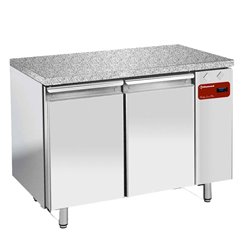 Table frig., vent., 2 portes EN 600x400 - Top en granit (Sans groupe) - Diamond - TPS2N/HG