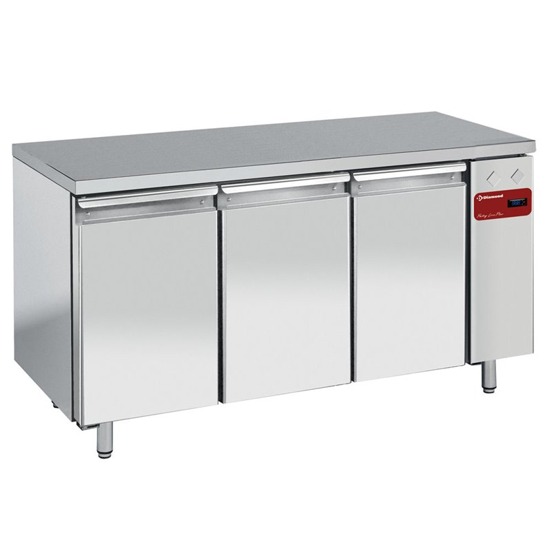 Table de cong&eacute;lation, ventil&eacute;e, 3 portes EN 600x400, (Sans groupe) - Diamond - TPS3B/H