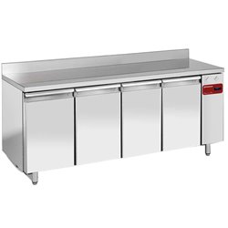 Table de cong&eacute;lation,"murale", ventil&eacute;e, 4 portes EN 600x400, 760 Lit.(Sans groupe) - Diamond - TPS4B/HA