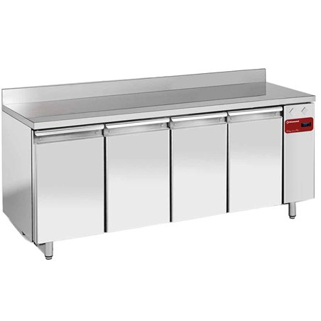 Table frigorifique,"murale", ventil&eacute;e, 4 portes EN 600x400, 760 Lit.(Sans groupe) - Diamond - TPS4N/HA