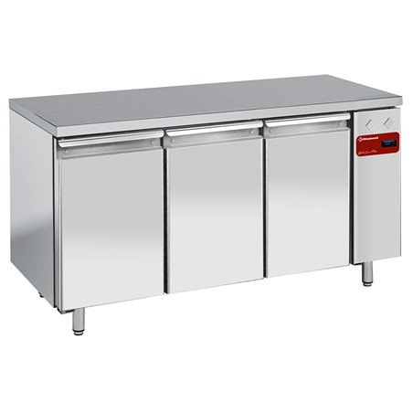 Table de cong&eacute;lation, ventil&eacute;e, 3 portes GN 1/1, (Sans groupe) - Diamond - TS3B/H