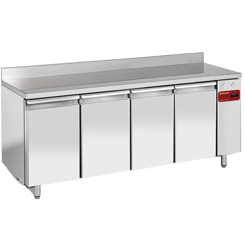 Table de cong&eacute;lation,"murale", ventil&eacute;e, 4 portes GN 1/1, 550 Lit.(Sans groupe) - Diamond - TS4B/HA