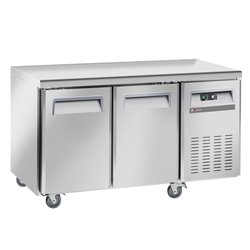 Table frigorifique, ventil&eacute;, 2 portes GN 1/1, sur roues, 2 avec freins - Diamond - WR-GTN2-2N