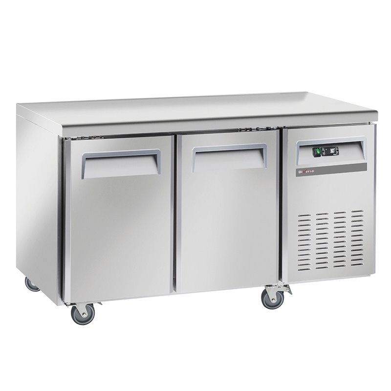 Table frigorifique, ventil&eacute;, 2 portes GN 1/1, sur roues, 2 avec freins - Diamond - WR-GTN2-2N