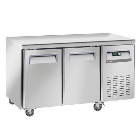 Table frigorifique, ventil&eacute;, 2 portes GN 1/1, sur roues, 2 avec freins - Diamond - WR-GTN2-2N