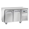 Table frigorifique, ventil&eacute;, 2 portes GN 1/1, sur roues, 2 avec freins - Diamond - WR-GTN2-2N