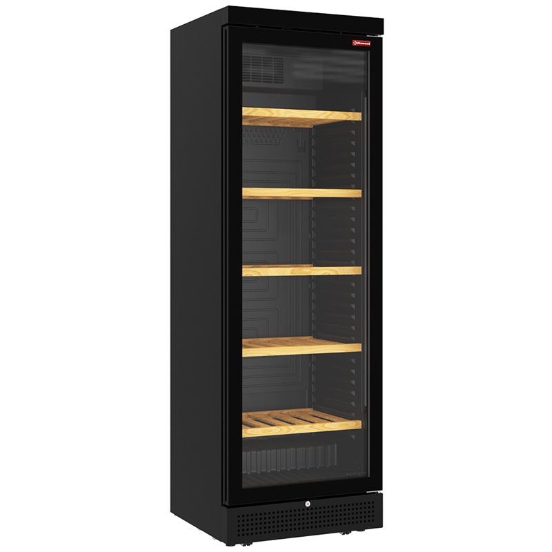 Vitrine cave &agrave; vins ventil&eacute;e 382 litres - 5 niveaux - sans cadre - NOIRE - Diamond - CVS38-BV