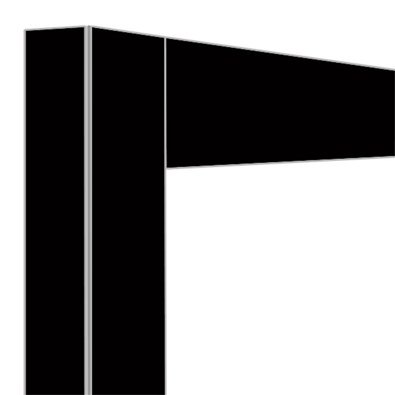 D&eacute;co vitrine 216 Lt. Noir mat - Diamond - DE21-NR/N