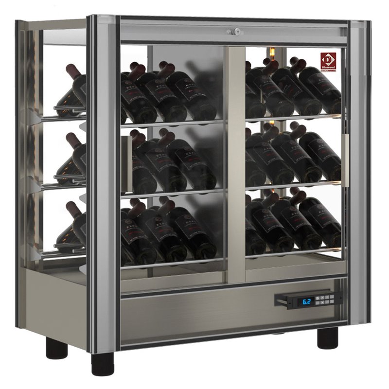 Vitrine r&eacute;frig&eacute;r&eacute;e &agrave;&nbsp; vins Lt. 216 - Traversante - Modulable - Diamond - PVV-2/TR-R6