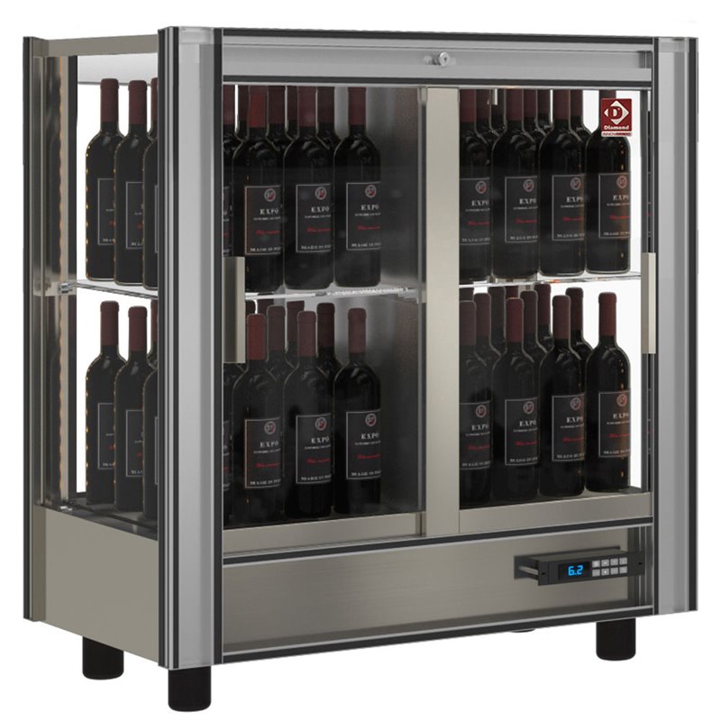 Vitrine r&eacute;frig&eacute;r&eacute;e &agrave;&nbsp; vins Lt. 216 - Traversante - Modulable - Diamond - PVV-3/TR-R6