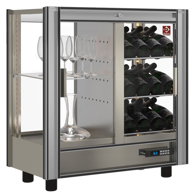 Vitrine r&eacute;frig&eacute;r&eacute;e &agrave;&nbsp; vins Lt. 216 - Traversante - Modulable - Diamond - PVV-4/TR-R6